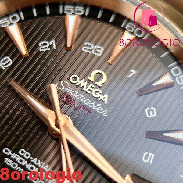 Omega Seamaster Aqua Terra GMT Due Toni Oro Rosa Quadrante Marrone Miglior Replica VSF 43mm Orologio - immagine 5