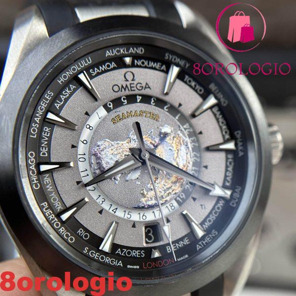 Omega Seamaster Aqua Terra GMT Worldtimer Quadrante Grigio Replica 1:1 VSF 43mm Orologio - immagine 8
