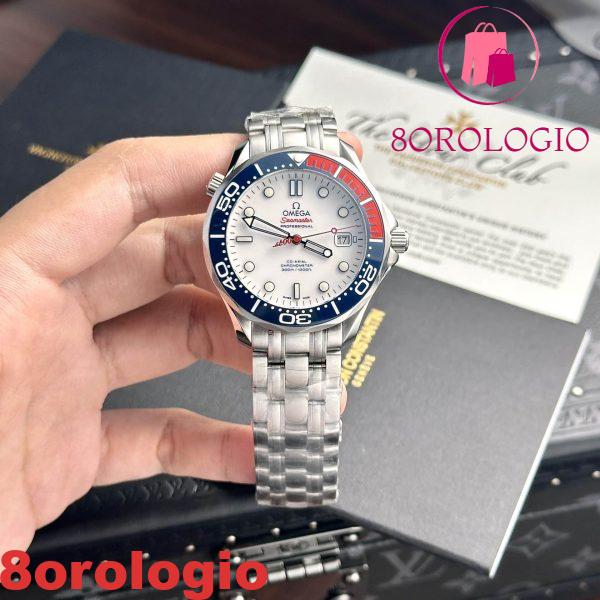 Omega Seamaster Diver 300M Commander's 007 Limited Edition Quadrante Bianco Migliore Replica VSF 41mm Orologio - immagine 6