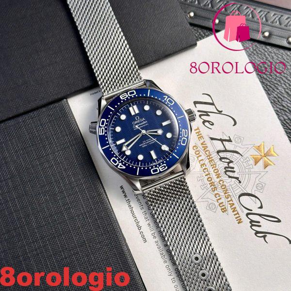 Omega Seamaster Diver 300M Anniversario 60° di James Bond Quadrante Blu Replica Migliore VSF 42mm Orologio - immagine 7