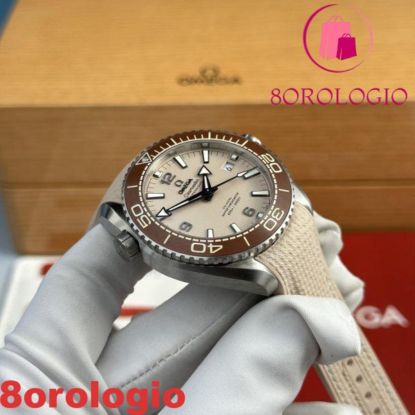 Omega Seamaster Planet Ocean 600M Co-Axial Quadrante Beige Cinturino in Gomma Replica di Migliore Qualità VSF 43,5mm Orologio - immagine 5