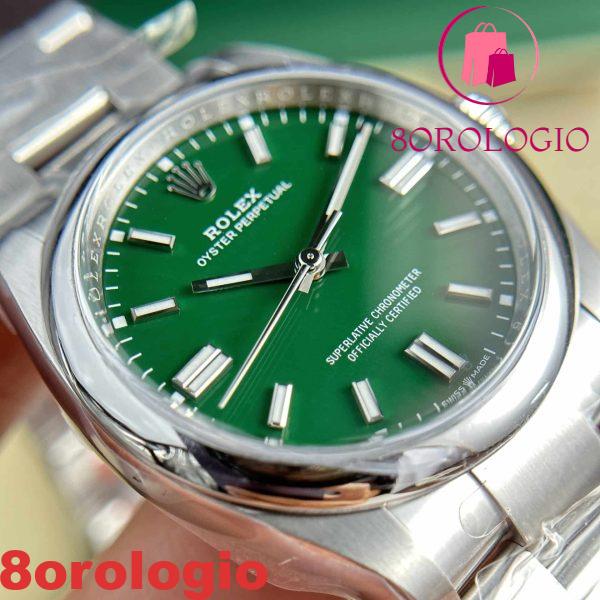 Rolex Oyster Perpetual 41 124300-0005 Quadrante Verde Migliore Replica Clean Factory Orologio - immagine 8