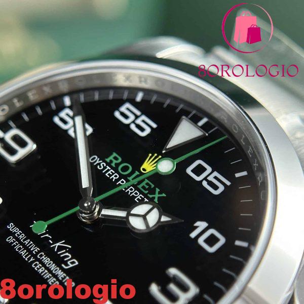 Rolex Oyster Perpetual Air-King 126900 Quadrante Nero Migliore Replica Clean Factory 40mm Orologio - immagine 8