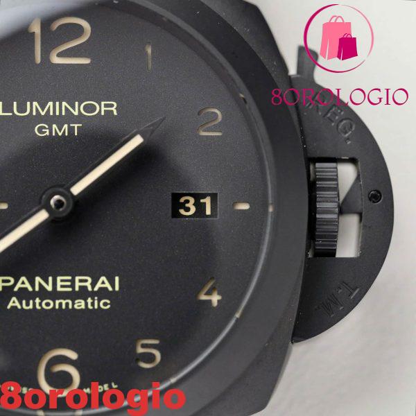 Panerai Luminor 1950 3 Days GMT Ceramica Quadrante Nero PAM01441 1:1 Migliore Replica VSF 44mm Orologio - immagine 6