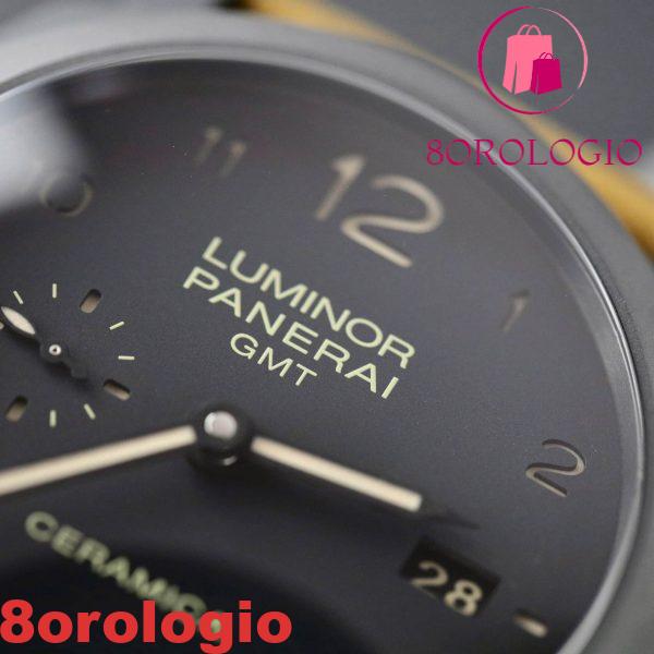 Panerai Luminor GMT Ceramica 1950 3 Days Quadrante Nero PAM441 Replica Migliore VSF 44mm Orologio - immagine 7