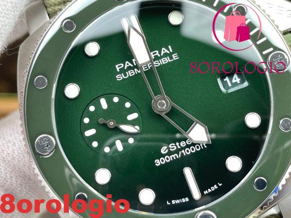 Panerai Submersible QuarantaQuattro Verde Smeraldo PAM1287 Quadrante Verde Replica VSF Migliore 1:1 44mm Orologio - immagine 6