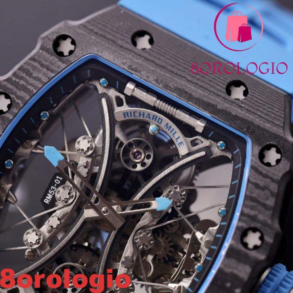 Richard Mille RM 53-01 Tourbillon Pablo Mac Donough Fibra di Carbonio Migliore Replica Orologio - immagine 7
