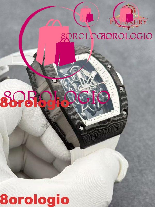 Replica Richard Mille RM055 Bubba Watson Americas Edition Custom Fibra di Carbonio NTPT Modificata Movimento Non-Regolatore 1:1 Super Clone Orologio - immagine 5