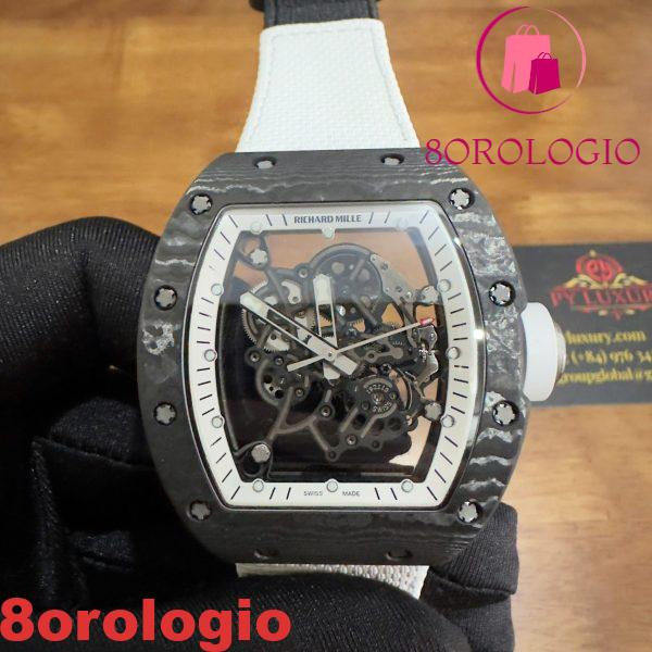 Richard Mille RM055 Bubba Watson Americas Edition Custom Made Exquisite NTPT Carbon Fiber Replica Movimento Vaucher di Qualità Esclusiva Orologio - immagine 12