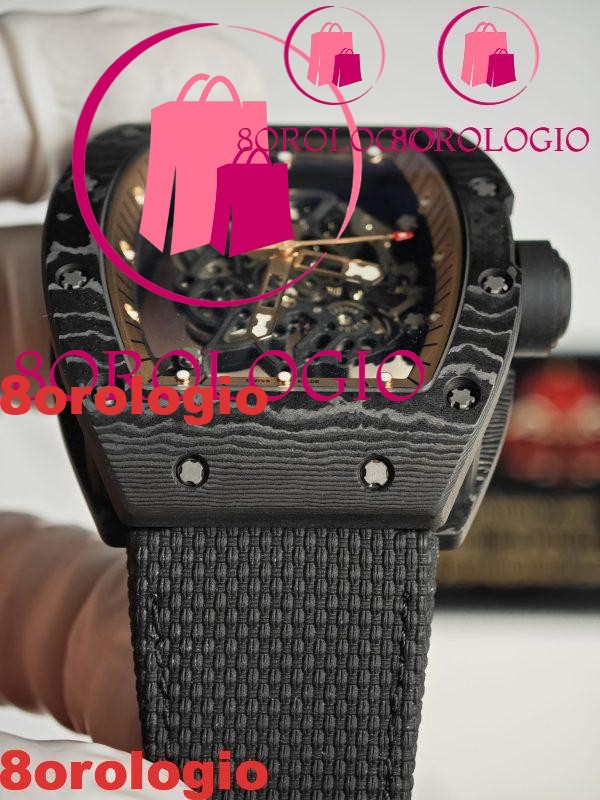 Richard Mille RM055 Bubba Watson Asia Edition Replica Custom Made NTPT Carbonio di Alta Qualità Movimento Vaucher Esclusivo Orologio - immagine 13