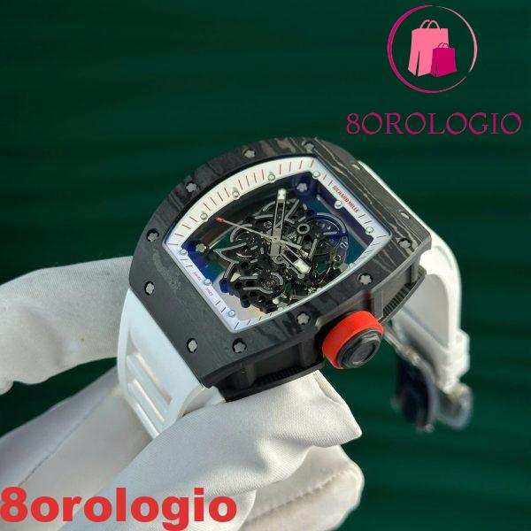 Richard Mille RM055 Bubba Watson Carbon Fiber White Legend Migliore Replica ZF 42.7 X 49.9mm Orologio - immagine 9