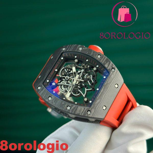 Replica Richard Mille RM055 Bubba Watson Dark Legend Fibra di Carbonio Miglior ZF 42.7 X 49.9mm Orologio - immagine 8