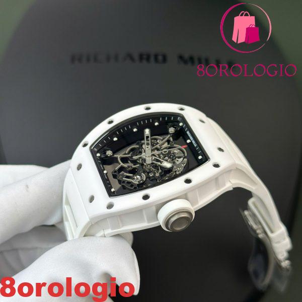 Richard Mille RM055 Bubba Watson Ceramica Bianca Migliore Replica BBR V4 42.7mm Orologio - immagine 10