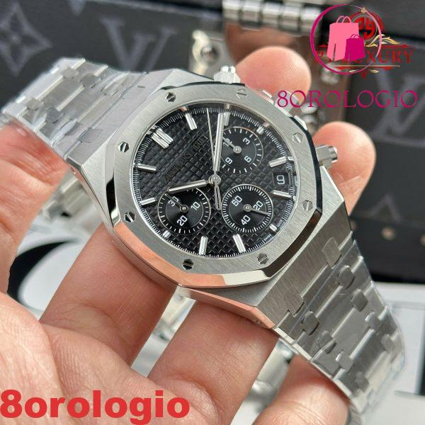 Audemars Piguet Royal Oak Chronograph 26240ST Quadrante Nero Replica 1:1 Super Clone APSF 41mm Orologio - immagine 8