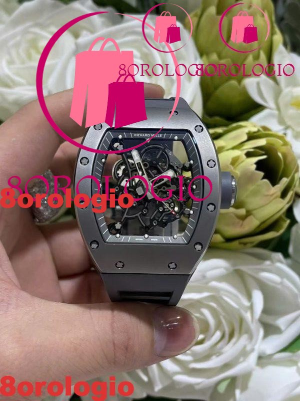 Richard Mille RM055 Titanio Tutto Grigio Edizione Limitata 1:1 Replica Custom Made Super Clone 42.7mm Orologio - immagine 5