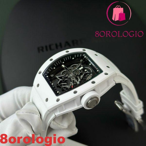 Richard Mille RM055 Ceramica Bianca Bubba Watson 1:1 Super Clone Miglior Replica ZF 42.7mm Orologio - immagine 6