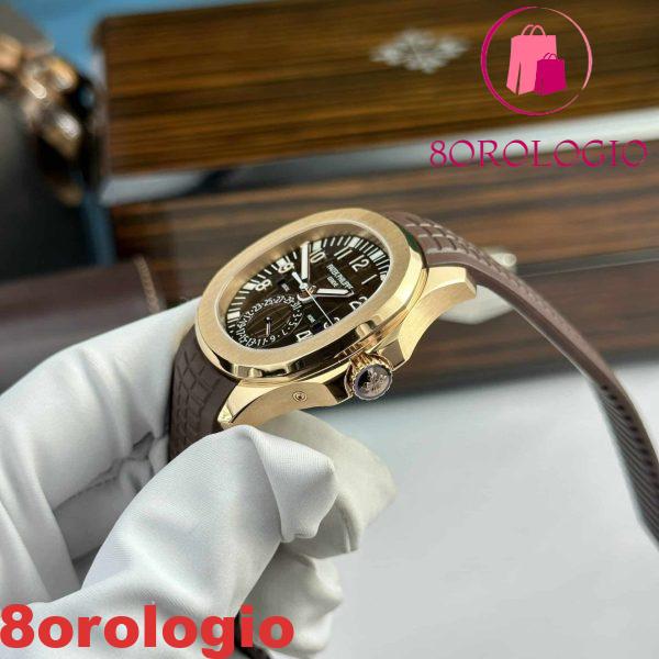 Patek Philippe Aquanaut 5164R-001 Oro Rosa Quadrante Marrone Replica Z Factory 40.8mm Orologio - immagine 7
