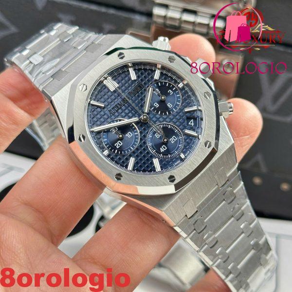 Audemars Piguet Royal Oak Chronograph 26240ST Quadrante Blu Replica 1:1 Migliore Super Clone APSF 41mm Orologio - immagine 9