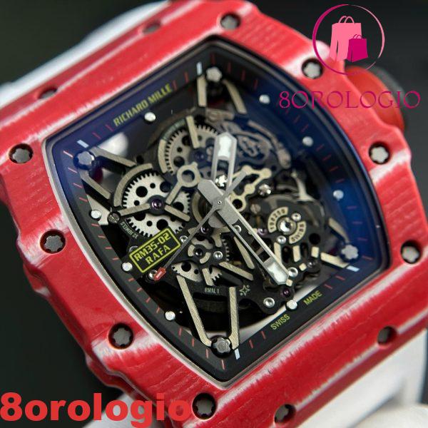 Richard Mille RM35-02 Rafael Nadal Red Quartz TPT Replica BBR V3 49.94mm X 44.5mm Orologio - immagine 7