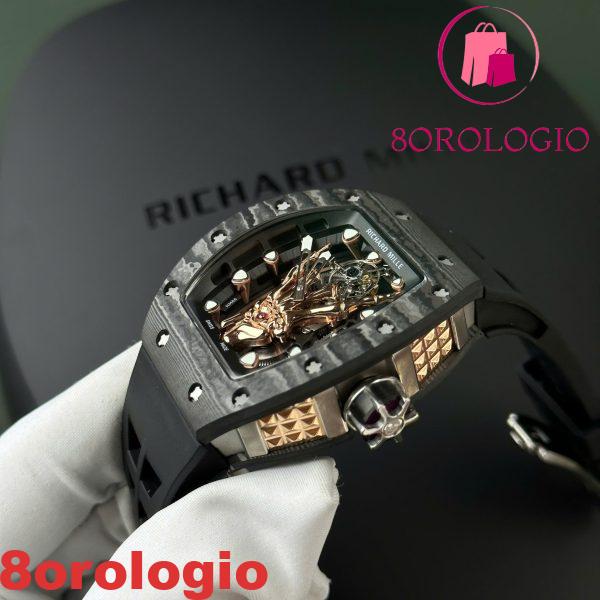 Richard Mille RM66 Flying Tourbillon Manual Winding Carbon TPT Miglior Replica YS Factory 42.7mm X 49.94mm Orologio - immagine 7