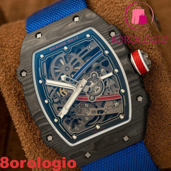 Richard Mille RM67-02 Carbon NTPT Sébastien Ogier Extra Flat Migliore Replica Super Clone 38.7 X 47.52mm Orologio - immagine 11