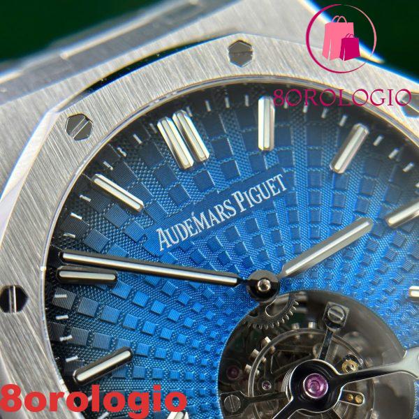 Audemars Piguet Royal Oak Flying Tourbillon 26530 Quadrante Blu Replica R8 Factory 41mm Orologio - immagine 8