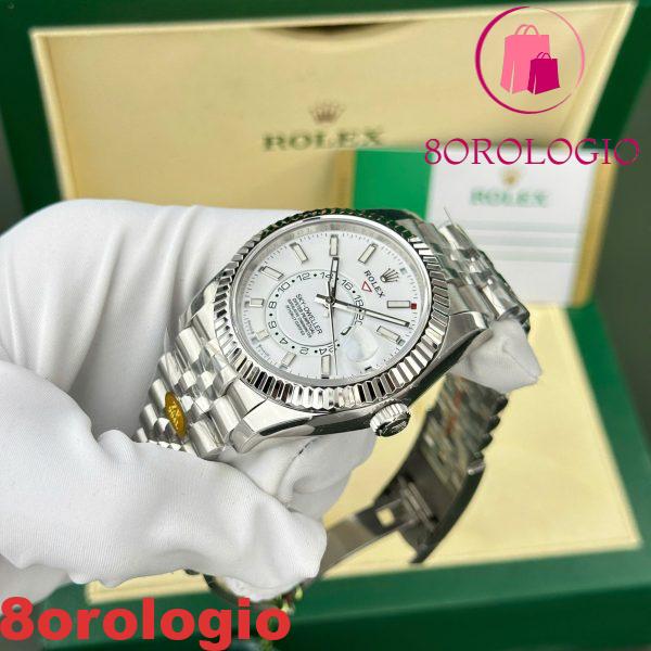 Rolex Sky-Dweller 326934 Quadrante Bianco Bracciale Jubilee Replica ZF 42mm Orologio - immagine 6