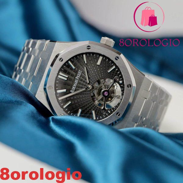 Audemars Piguet Royal Oak Flying Tourbillon 26730ST Quadrante Grigio Migliore Replica R8F 41mm Orologio - immagine 8
