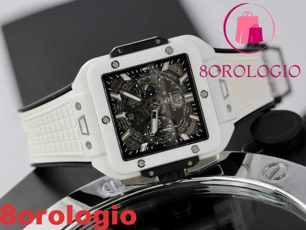 Hublot Square Bang Unico White Ceramic Replica BBF di Alta Qualità 42mm Orologio - immagine 7