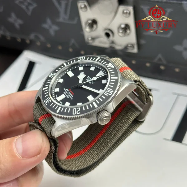 Tudor Pelagos FXD M25717N-0001 Titanio Quadrante Nero Cinturino Verde 1:1 Migliore Replica 42mm Orologio - immagine 6