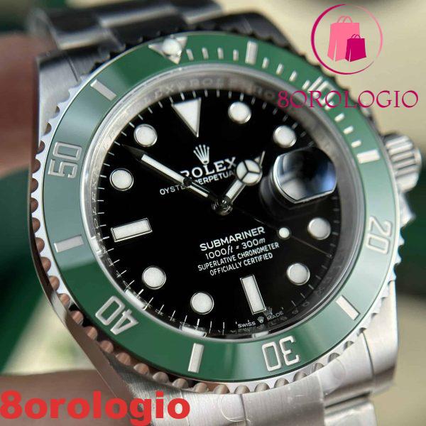 Replica di alta qualità Rolex Submariner Starbuck 126610LV quadrante nero lunetta in ceramica verde 41mm Orologio - immagine 9
