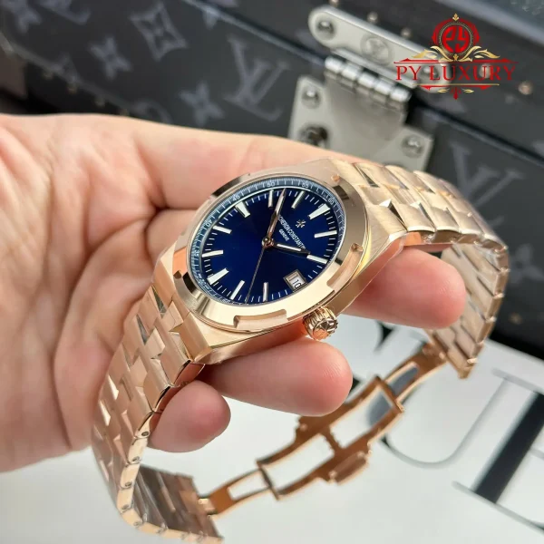 Vacheron Constantin Overseas 4500V Oro Rosa Quadrante Blu 1:1 Migliore Replica 41mm Orologio - immagine 6