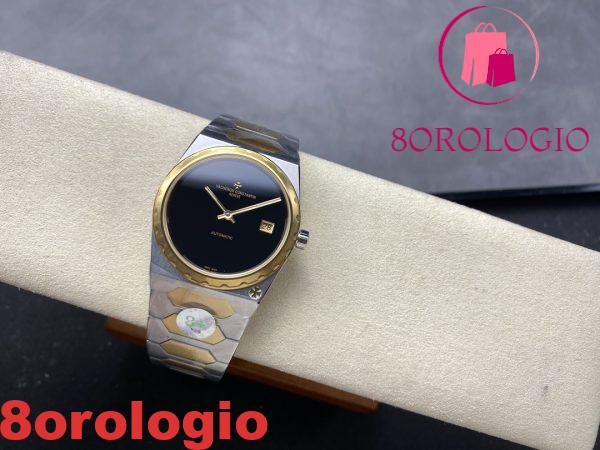 Vacheron Constantin Historiques 222 Jumbo Quadrante Nero Due Toni Oro Giallo Replica 1:1 Migliore Edizione Factory 37mm Orologio - immagine 6