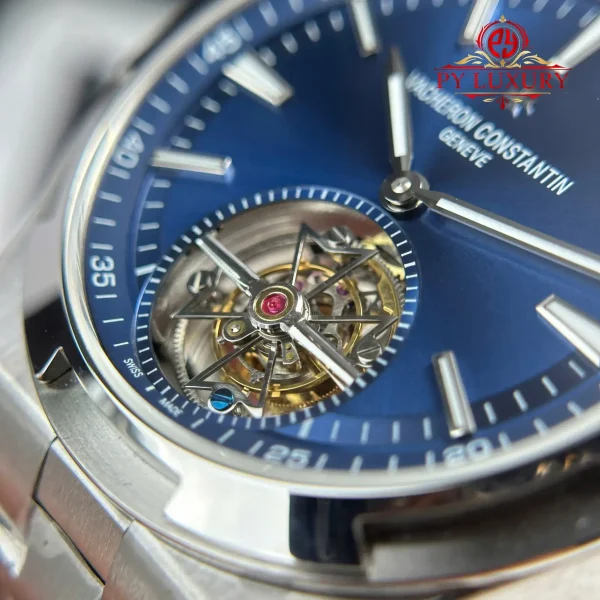 Vacheron Constantin Overseas 6000V Tourbillon Quadrante Blu Migliore Replica BBR 42.5mm Orologio - immagine 6