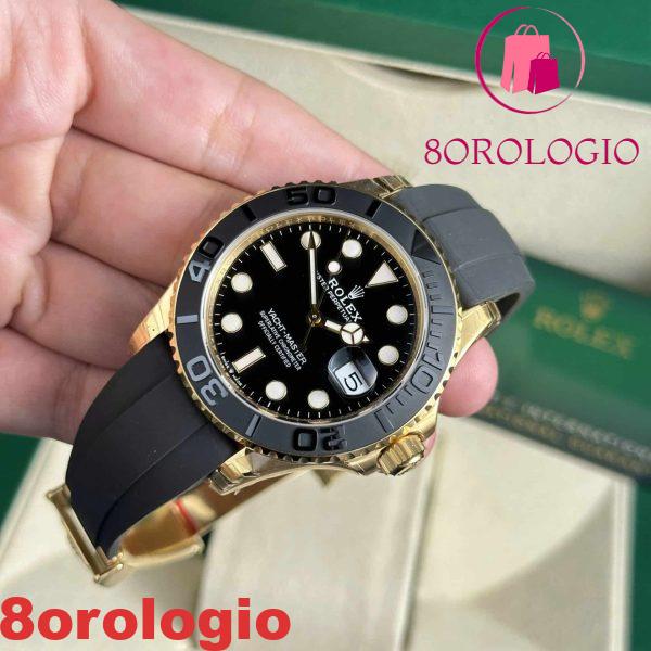 Replica di Alta Qualità Rolex Yacht-Master 226658 Oro Giallo Quadrante Nero 42mm Orologio - immagine 8