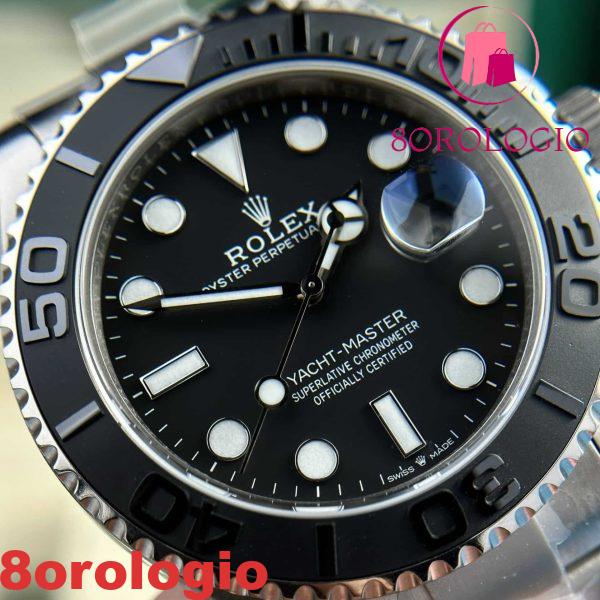 Rolex Yacht-Master Titanio RLX 226627 Quadrante Nero 105g Migliore Replica 42mm Orologio - immagine 11