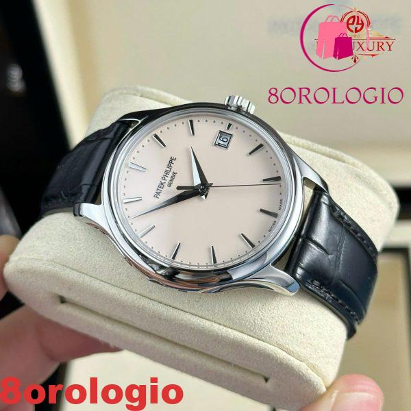 Patek Philippe Calatrava 5227G-001 Quadrante Crema Cinturino in Pelle 1:1 Replica 3KF 39mm Orologio - immagine 10
