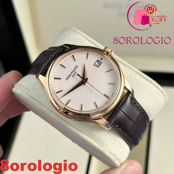 Patek Philippe Calatrava 5227R-001 Oro Rosa Cinturino in Pelle 1:1 Replica 3KF 39mm Orologio - immagine 9