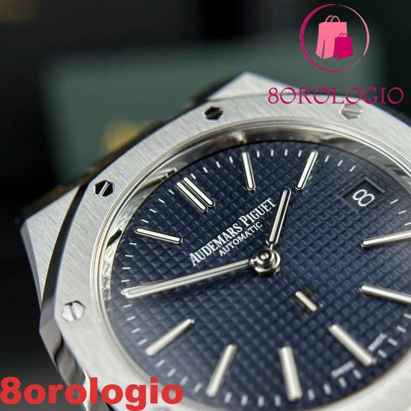 Audemars Piguet Royal Oak Jumbo Extra Thin 16202ST Quadrante Blu Migliore Replica 39mm Orologio - immagine 8