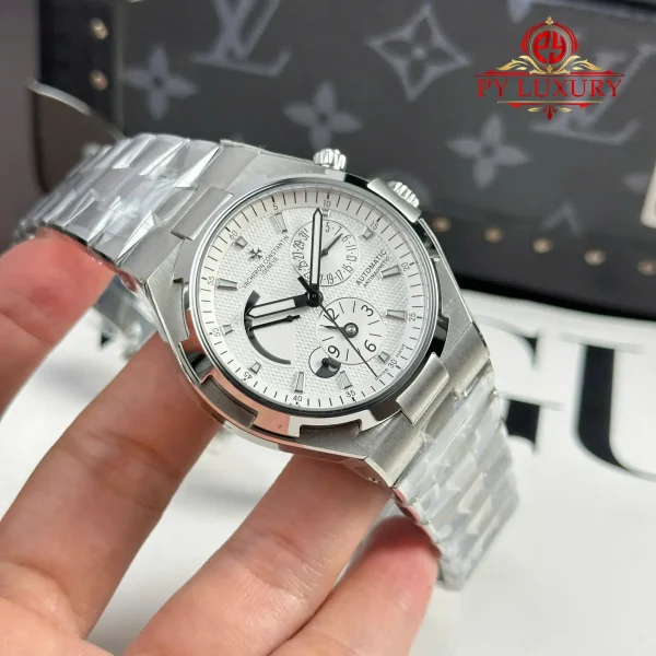 Vacheron Constantin Overseas Dual Time 47450/B01A-9226 Quadrante Argento Migliore Replica 42mm Orologio - immagine 4