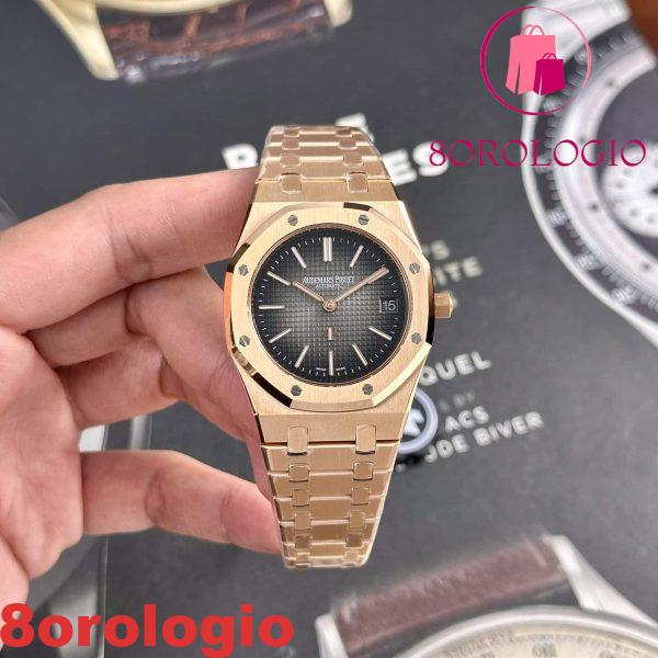 Audemars Piguet Royal Oak Jumbo Extra-sottile 16202OR Quadrante Grigio Fumé Migliore Replica 39mm Orologio - immagine 7