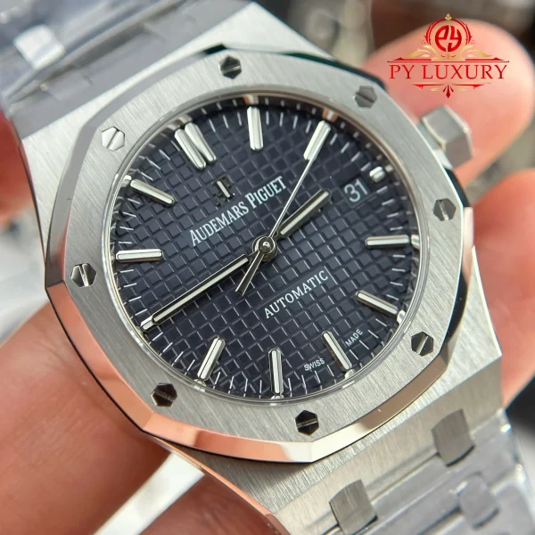 Audemars Piguet Royal Oak 15450ST Quadrante Blu Bracciale in Acciaio Replica di Alta Qualità APS Factory 37mm Orologio - immagine 9