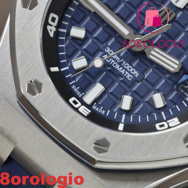 Audemars Piguet Royal Oak Offshore Diver 15720ST Quadrante Blu Gomma Replica IPF 42mm Orologio - immagine 8