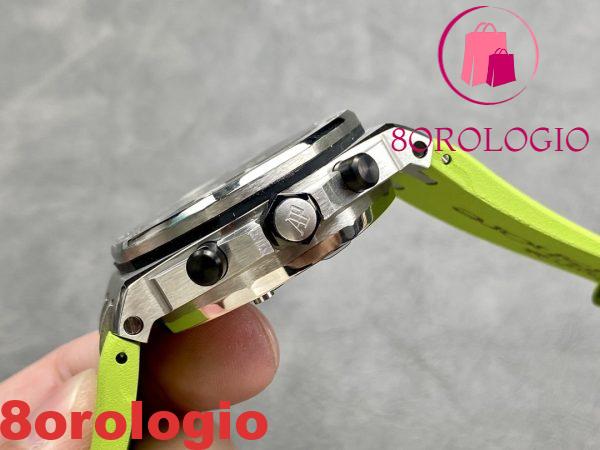 Audemars Piguet Royal Oak Offshore Diver Chronograph 26703ST Quadrante Verde Gomma Migliore Replica JHF 42mm Orologio - immagine 7