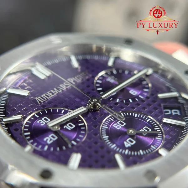 Audemars Piguet Royal Oak Chronograph 26240BC Quadrante Viola Replica 1:1 Super Clone APSF 41mm Orologio - immagine 9