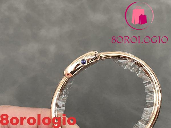 Cartier Baignoire De Cartier Oro Rosa Quadrante Argento Modello Mini Migliore Replica (Misura Polso 15, 16, 17cm) Orologio - immagine 7