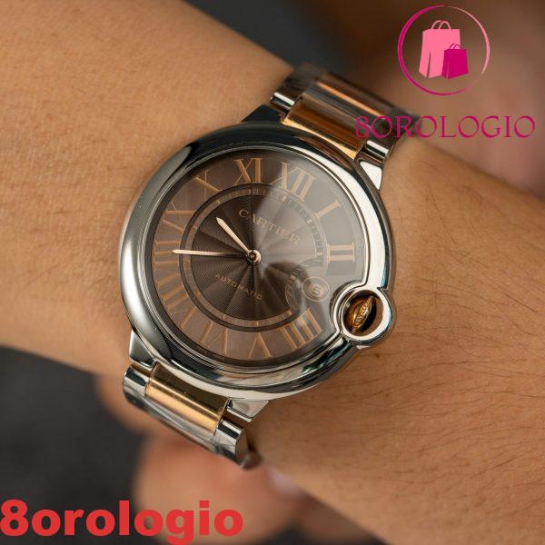 Cartier Ballon Bleu W6920032 Due Toni Quadrante Marrone Migliore Replica AF 42mm Orologio - immagine 7