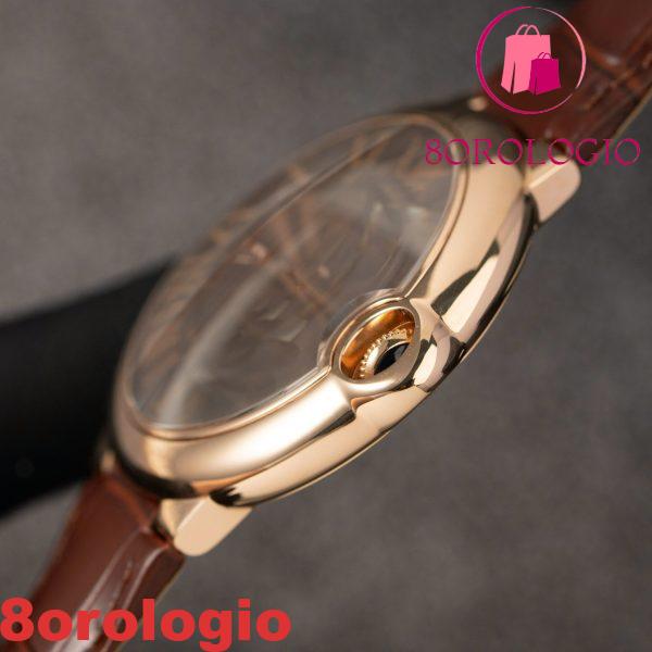 Cartier Ballon Bleu W6920037 Oro Rosa Quadrante Marrone Cinturino in Pelle Miglior Replica AF 42mm Orologio - immagine 6