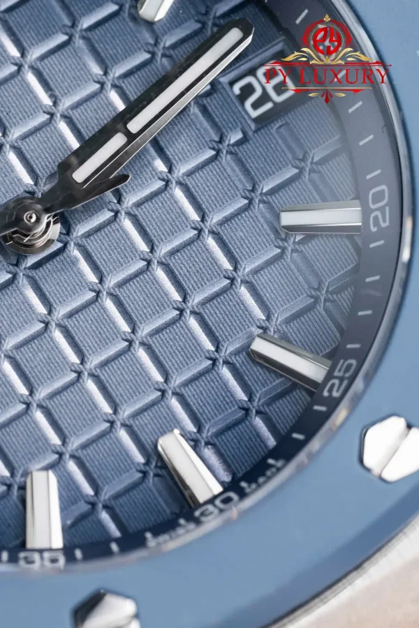 Audemars Piguet Royal Oak Offshore 15605SK Quadrante Blu Fumé Cinturino in Gomma Replica 1:1 Migliore 43mm Orologio - immagine 12
