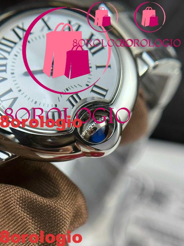 Cartier Ballon Bleu WSBB0067 Quadrante Argentato Opalino al Quarzo Miglior Replica AF 28mm Orologio - immagine 8